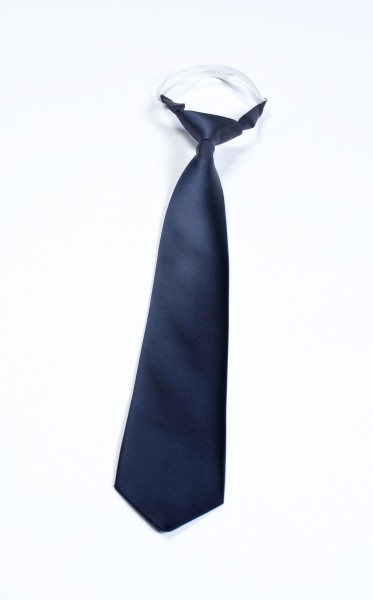 Krawatte dunkelblau mit Knoten und Band