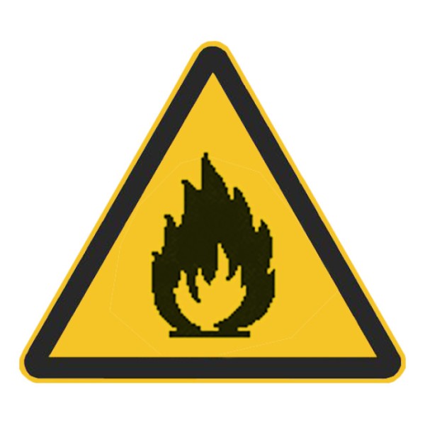 Warnzeichen Warnung vor feuergefährliche