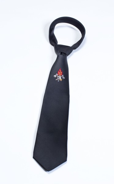 Krawatte schwarz mit Emblem